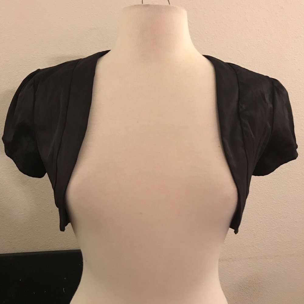 Black Satin Shrug - Kids